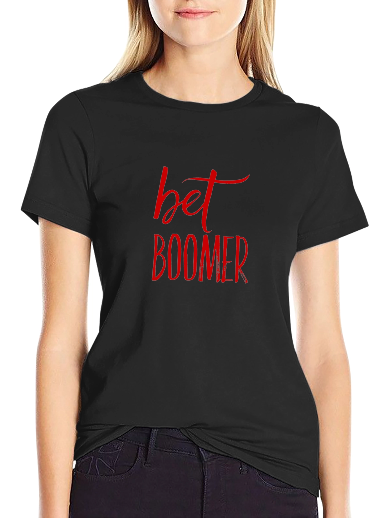 Bet Boomer Black Graphic Tee for Men