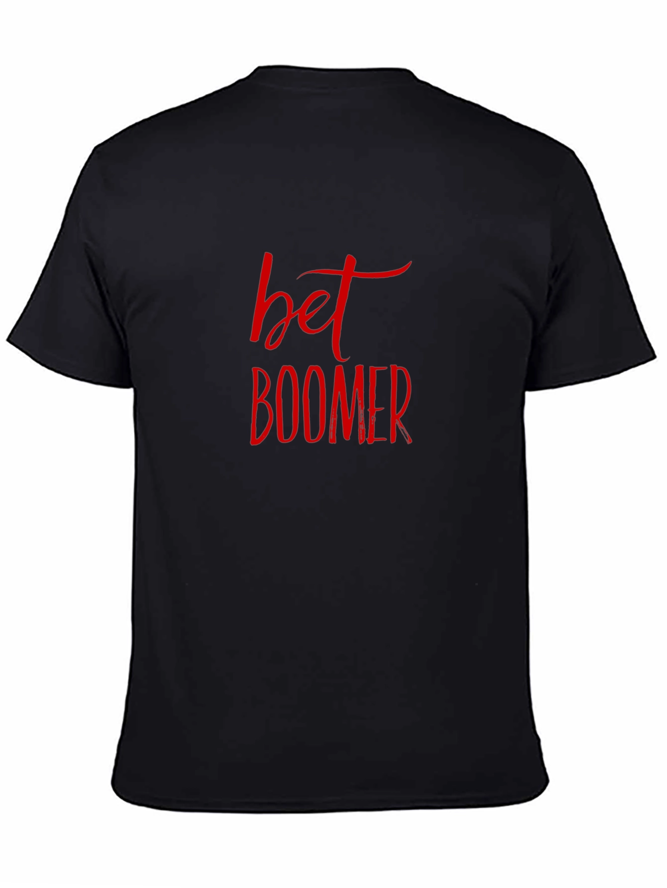 Bet Boomer Black Graphic Tee for Men