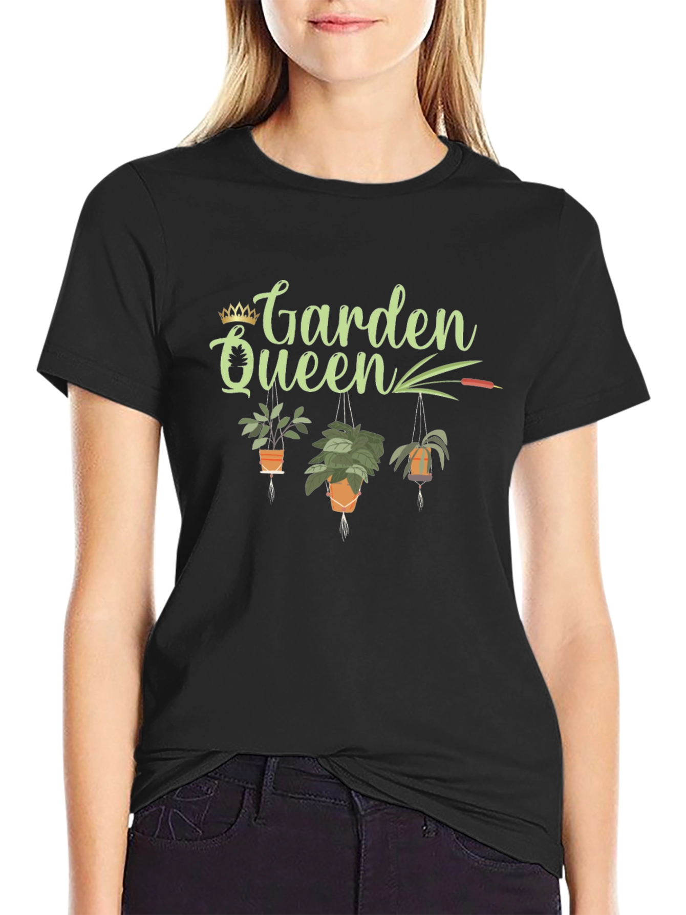 Garden Queen Graphic Tee - Black