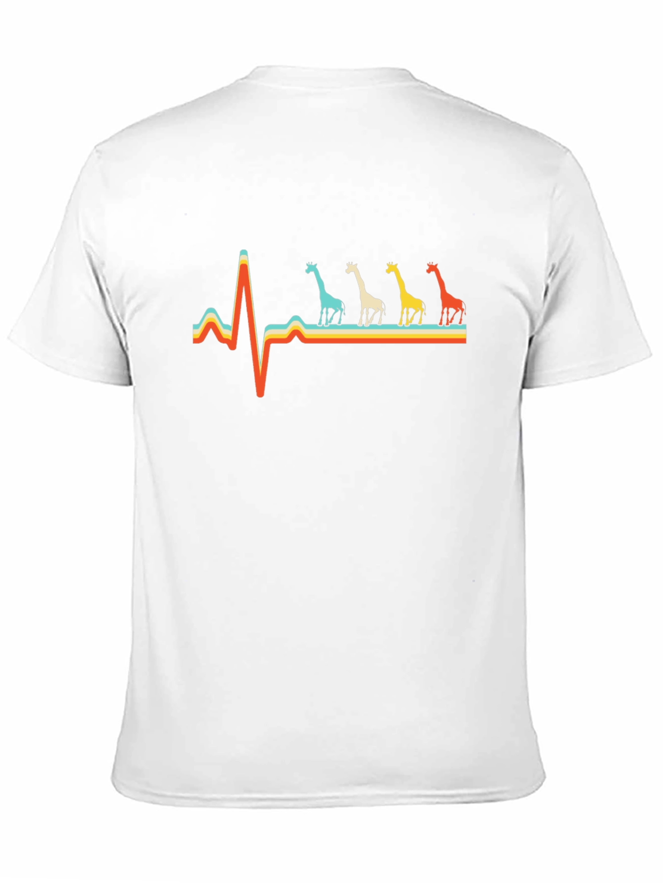 Giraffe Heartbeat T-Shirt - Quirky Animal Lover Tee