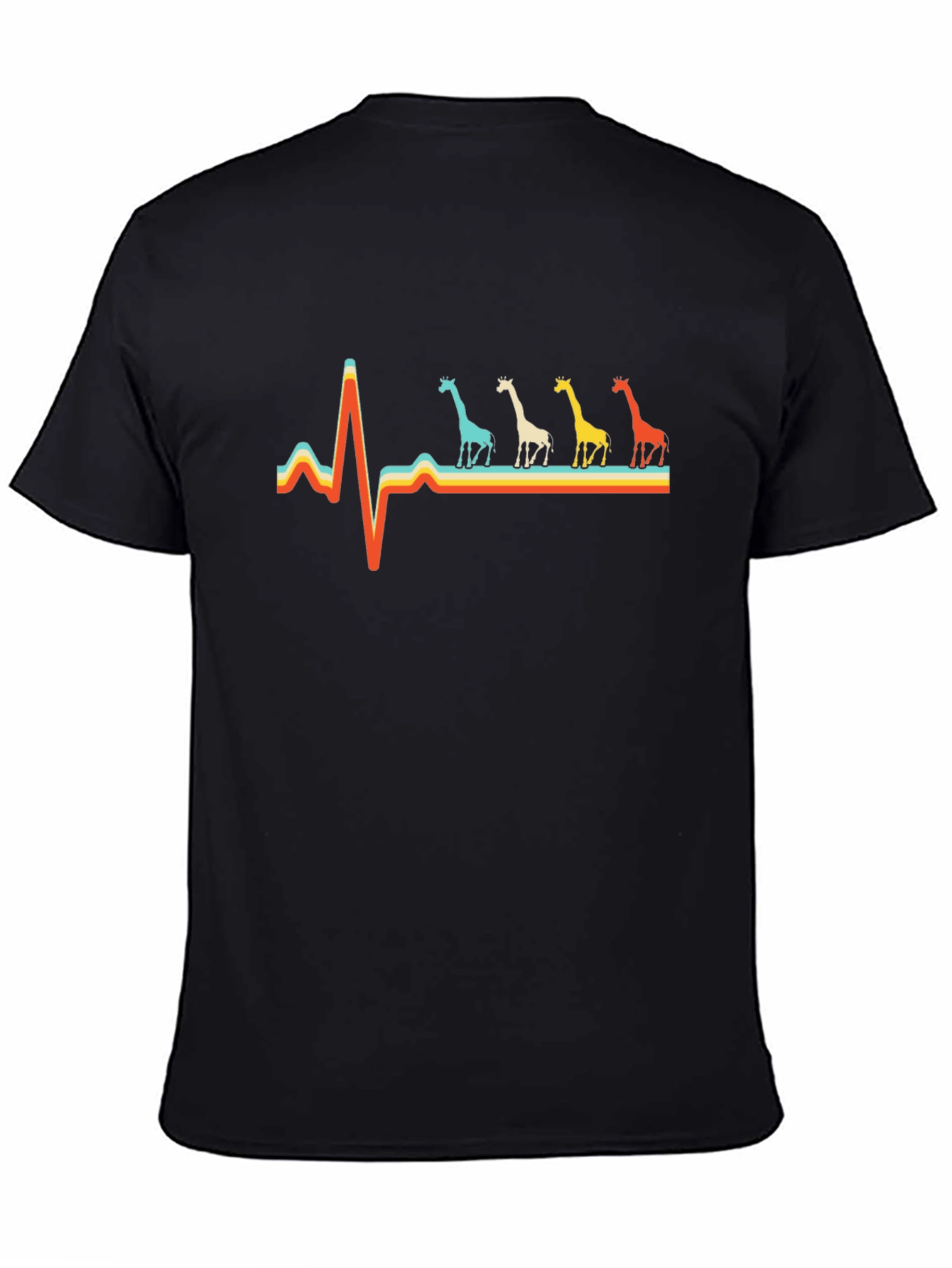 Giraffe Heartbeat T-Shirt - Quirky Animal Lover Tee