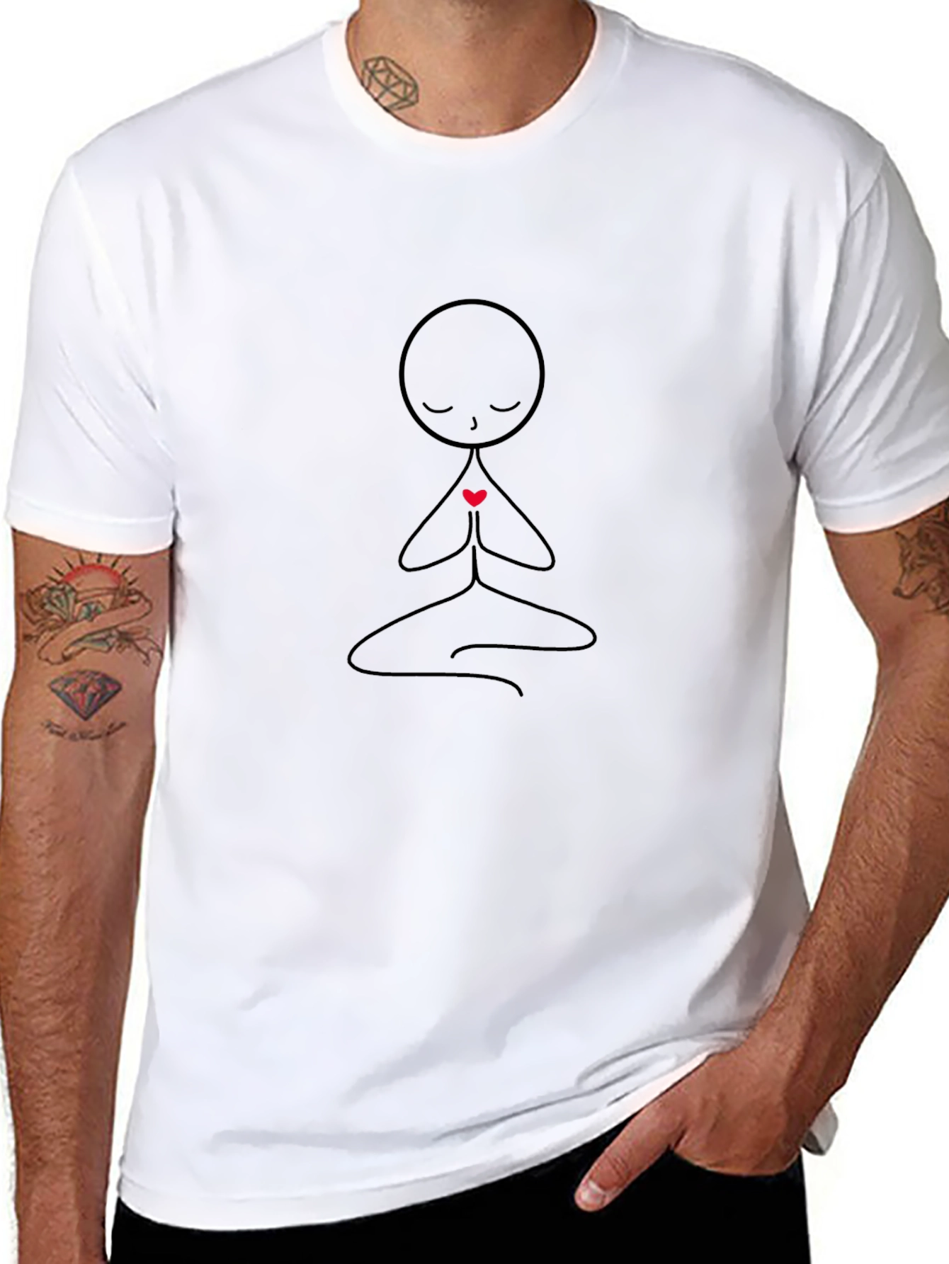 Meditating Stick Figure T-Shirt