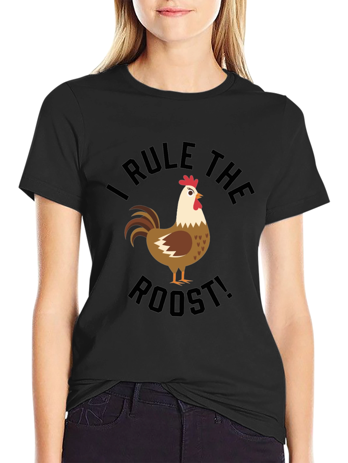 I Rule the Roost! Funny Chicken Graphic T-Shirt