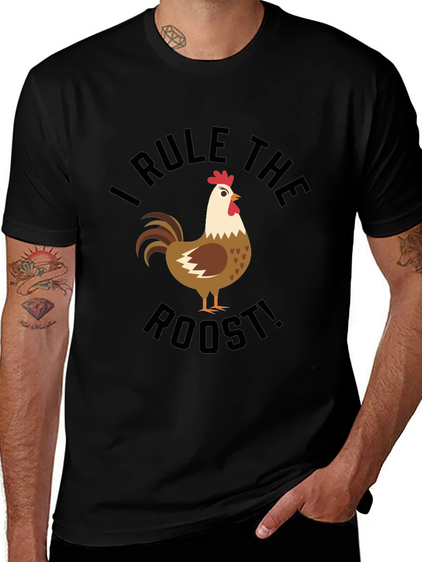 I Rule the Roost! Funny Chicken Graphic T-Shirt