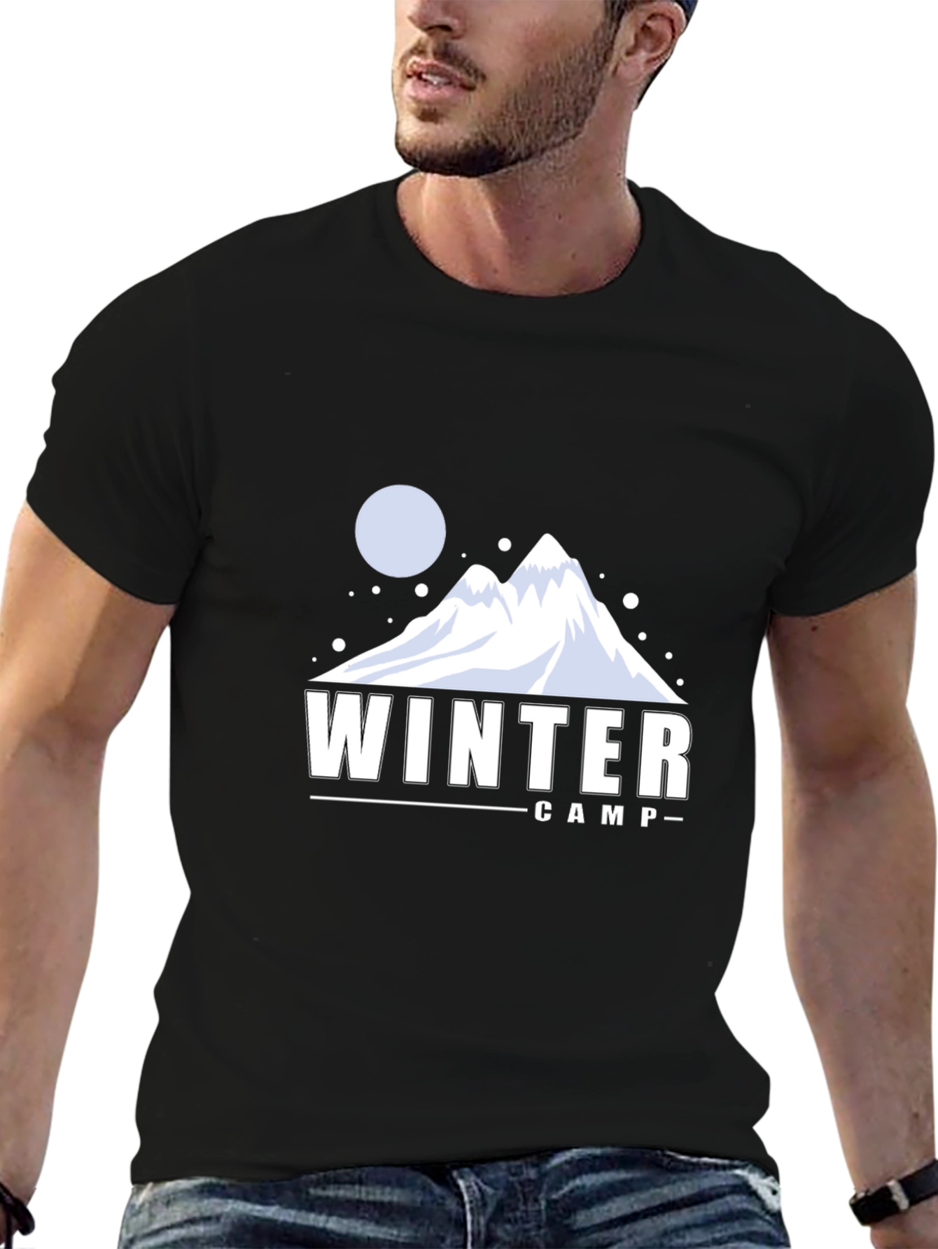 Winter Camp Black Graphic T-Shirt