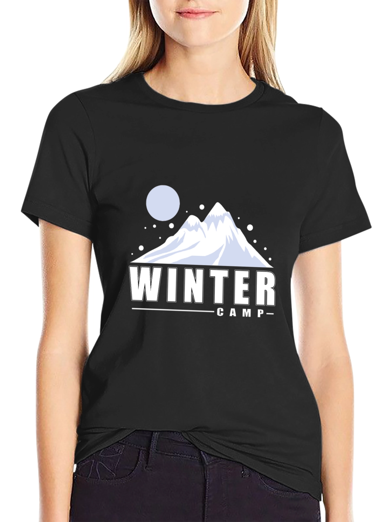 Winter Camp Black Graphic T-Shirt