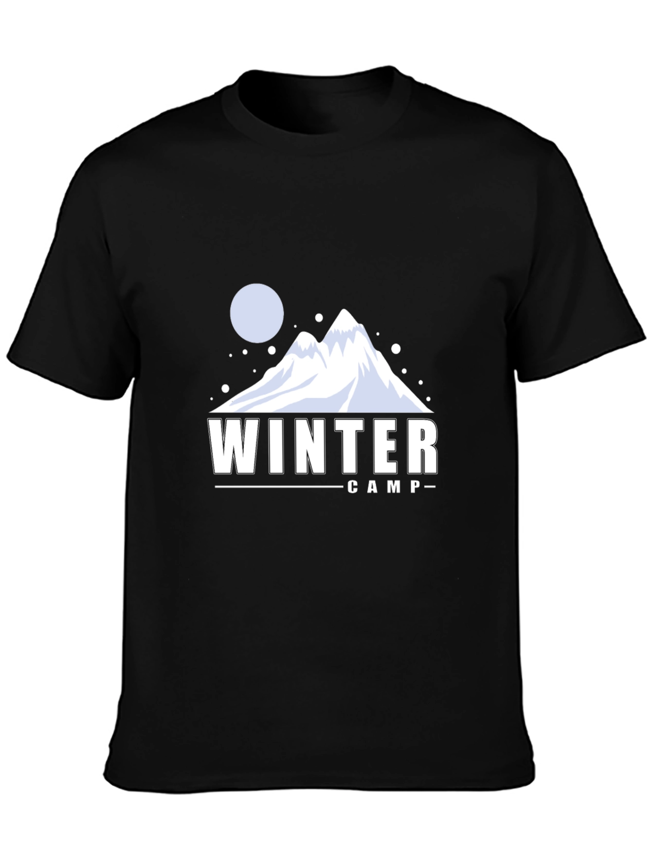 Winter Camp Black Graphic T-Shirt