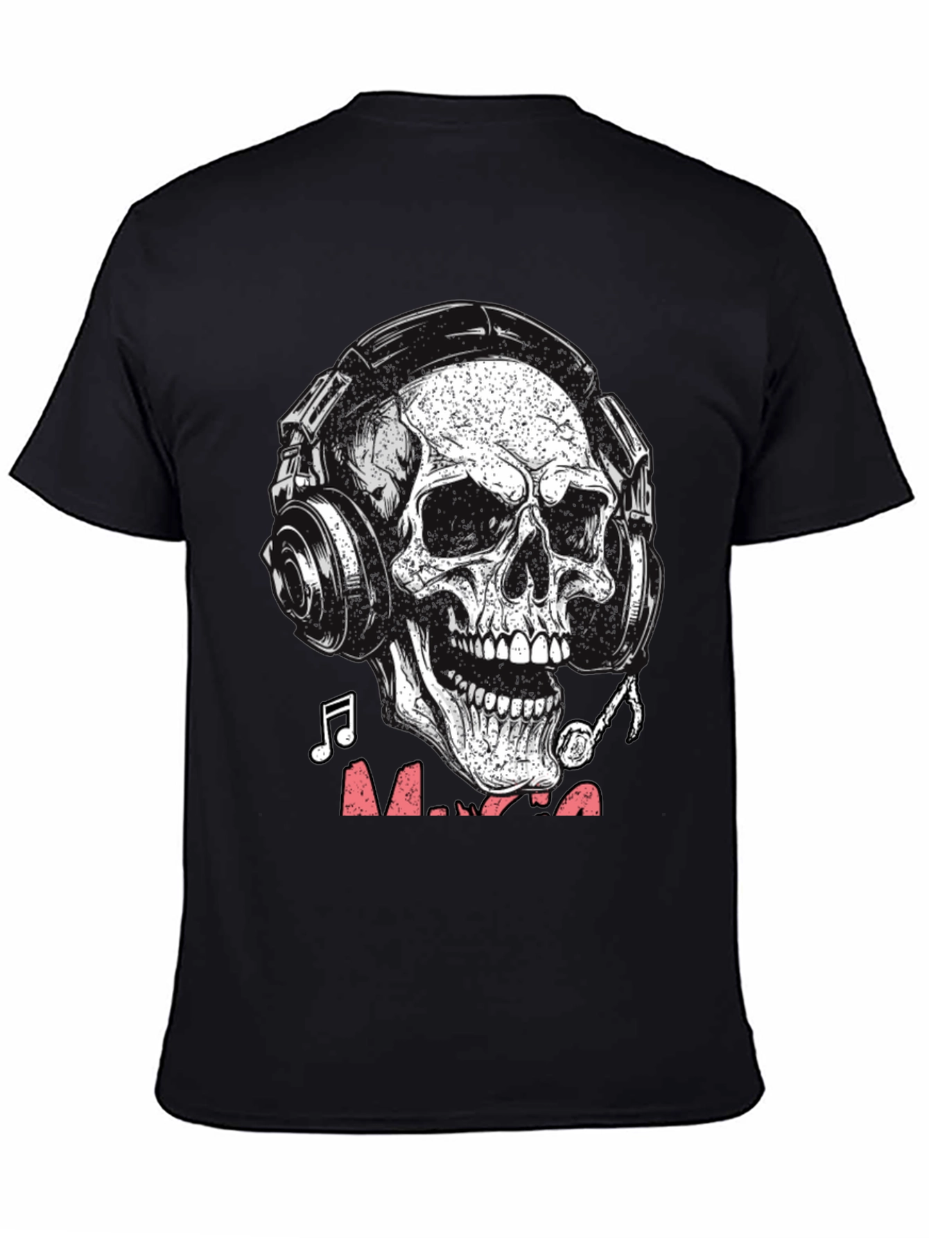 Skull with Headphones Graphic Tee - Music Lover T-Shirt