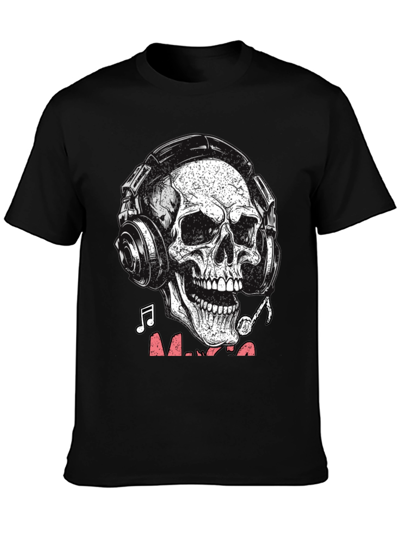 Skull with Headphones Graphic Tee - Music Lover T-Shirt