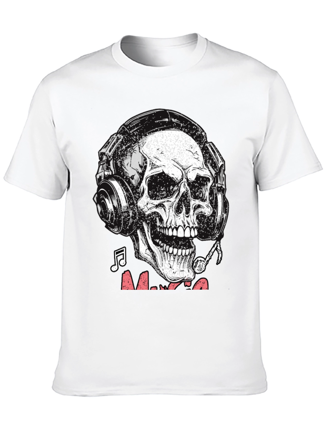 Skull with Headphones Graphic Tee - Music Lover T-Shirt