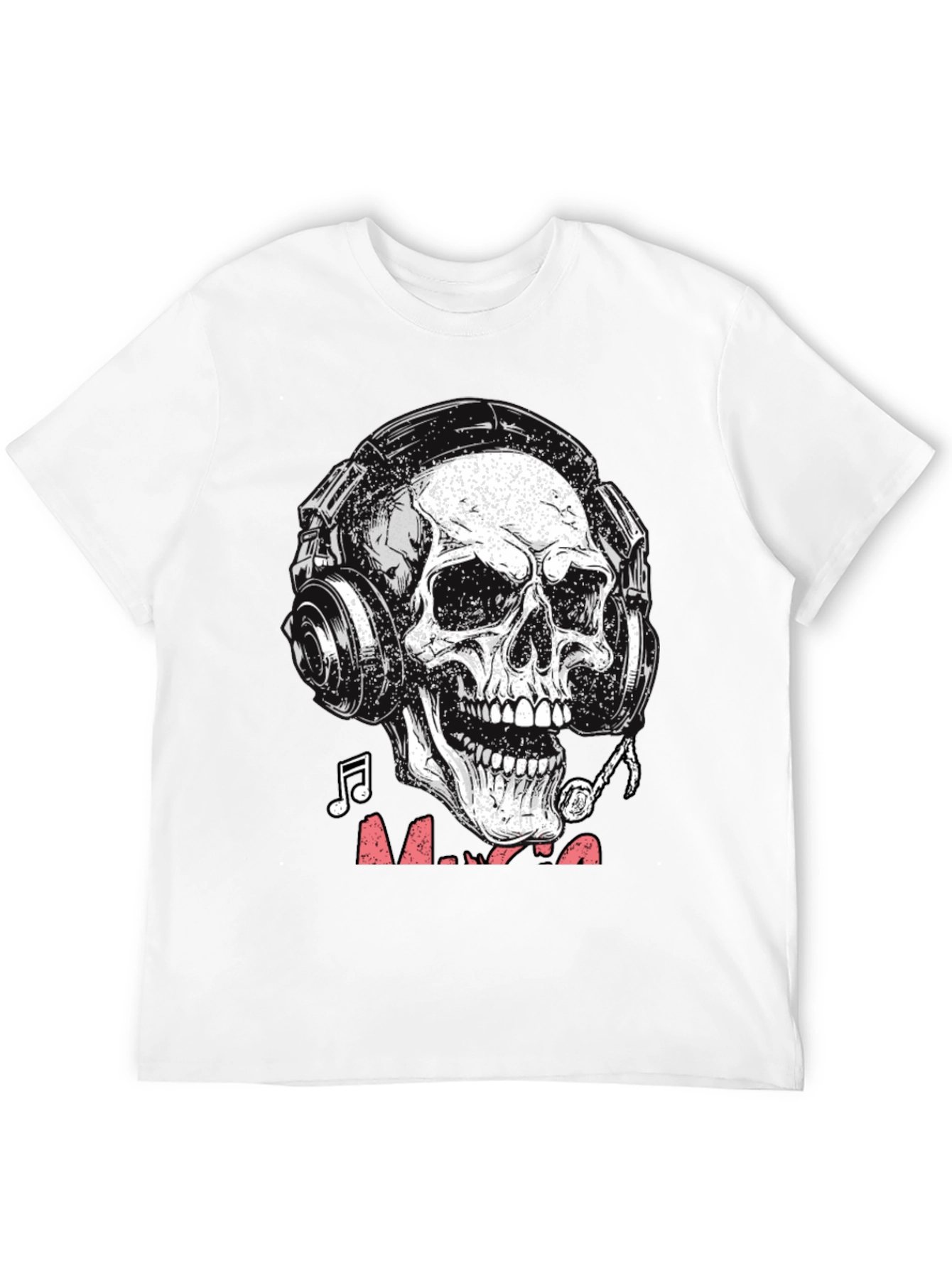 Skull with Headphones Graphic Tee - Music Lover T-Shirt