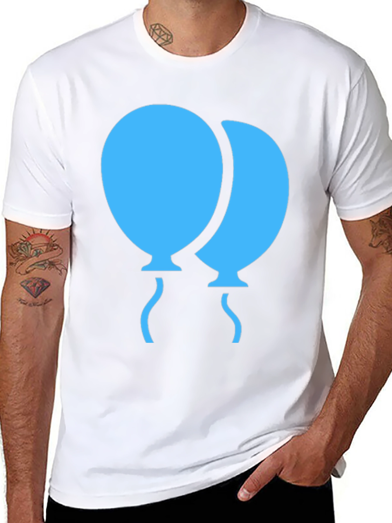 Balloon Graphic Tee - Unique Party Shirt