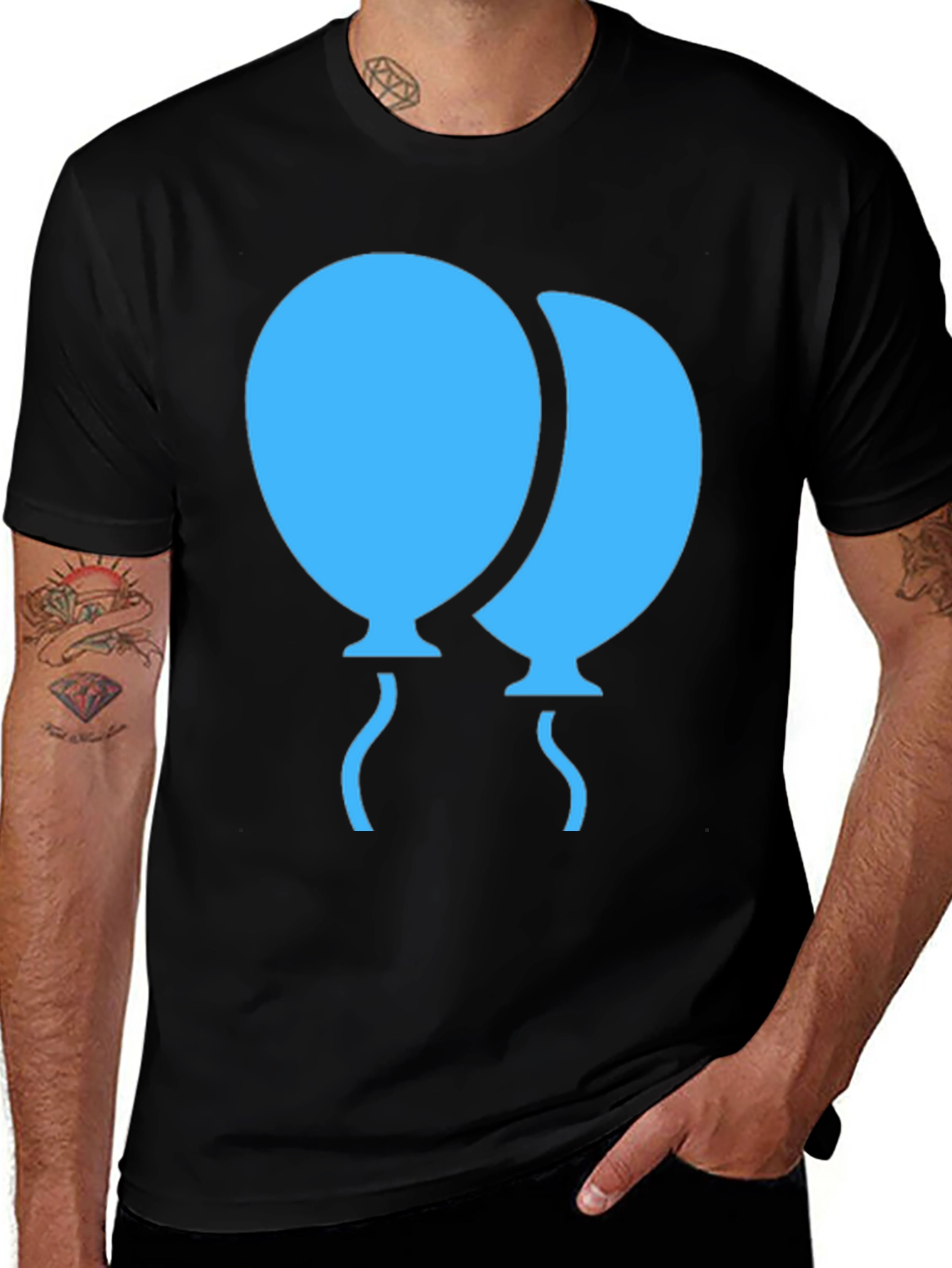 Balloon Graphic Tee - Unique Party Shirt