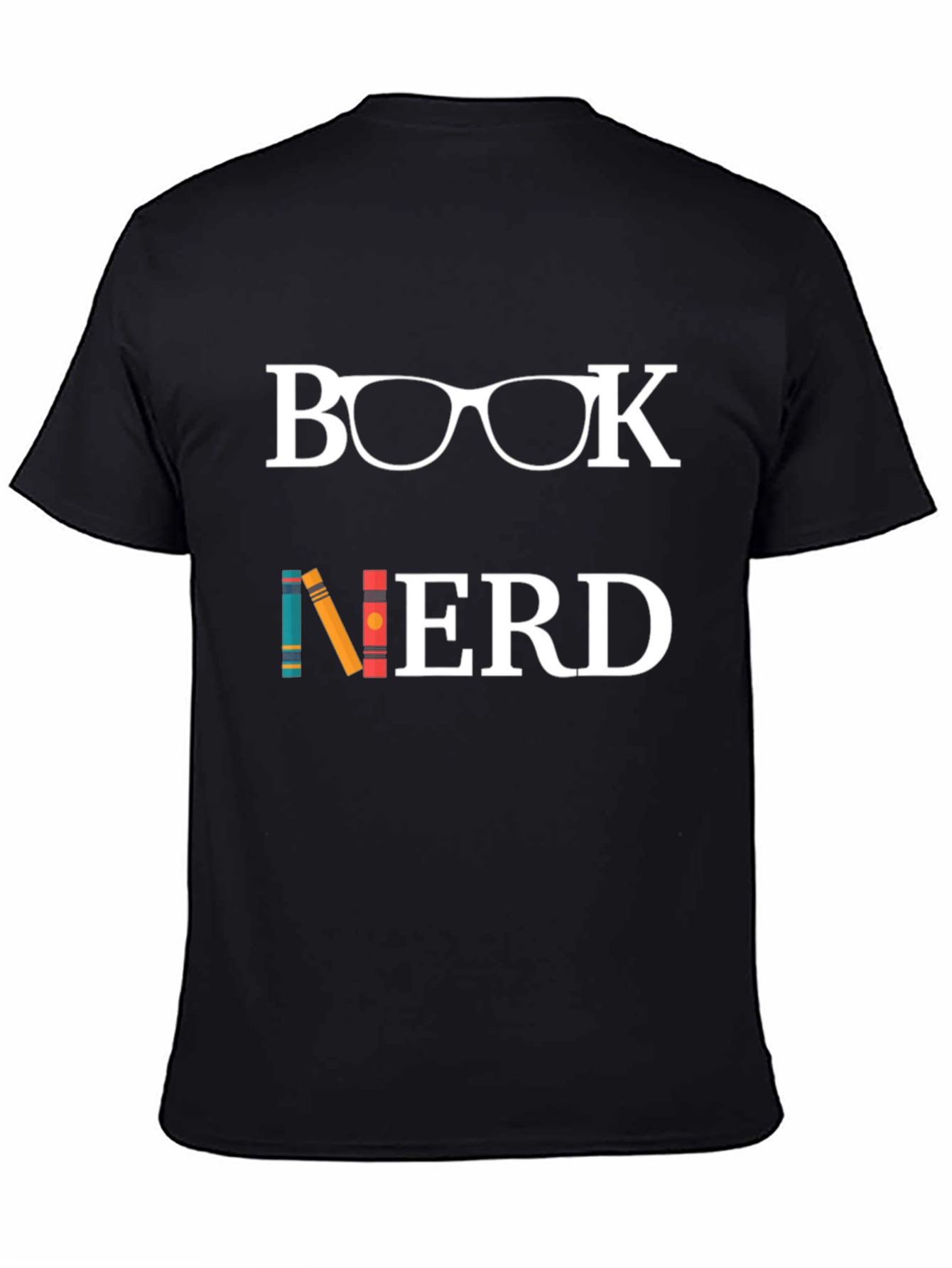 Book Nerd Graphic Tee - Black Cotton T-Shirt