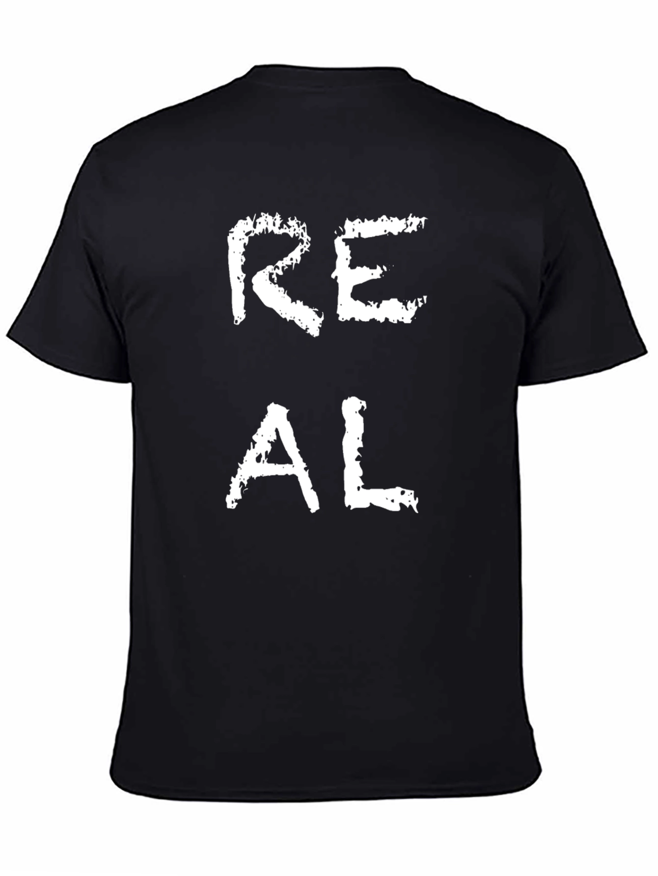 Real T-Shirt - Black Cotton Graphic Tee