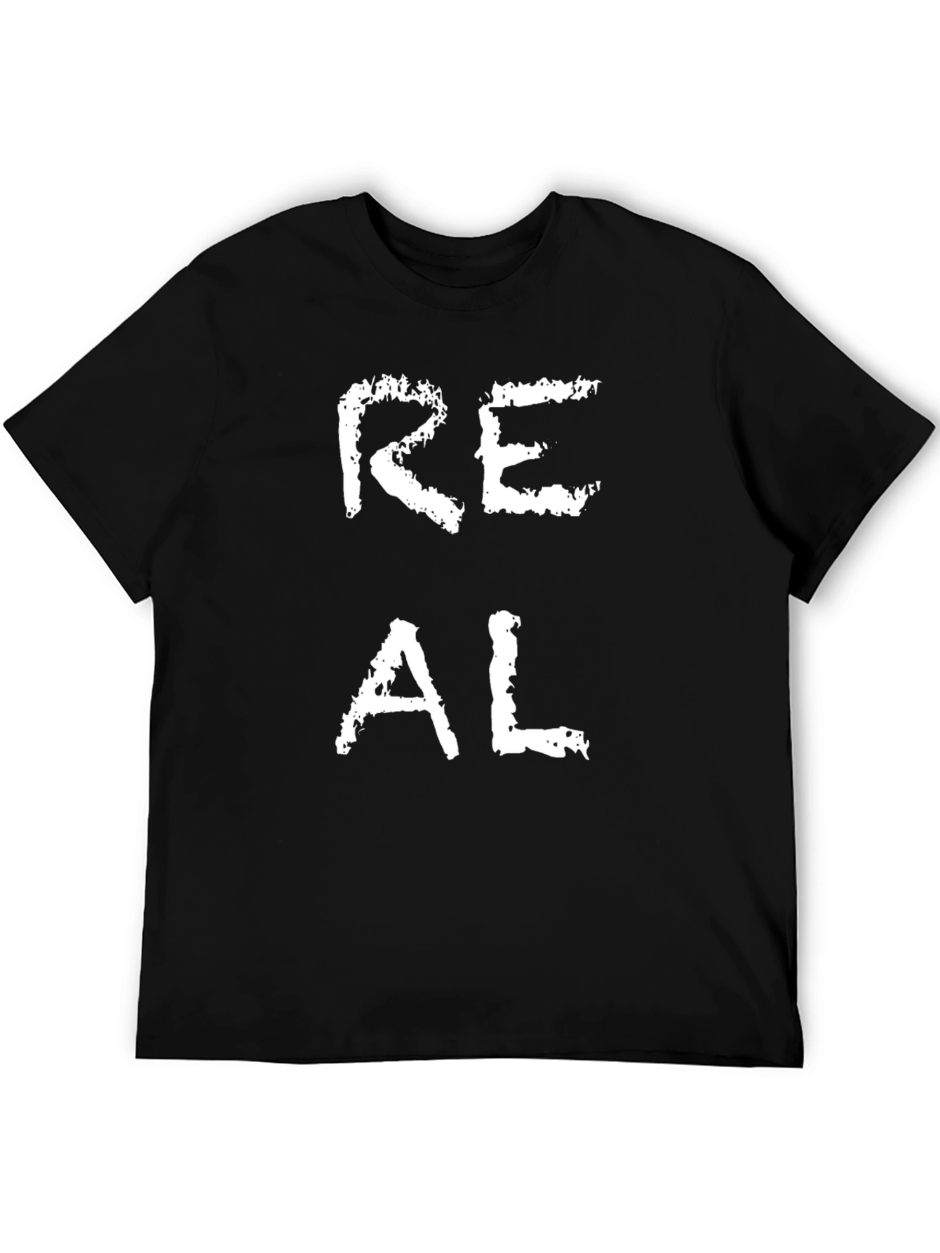 Real T-Shirt - Black Cotton Graphic Tee