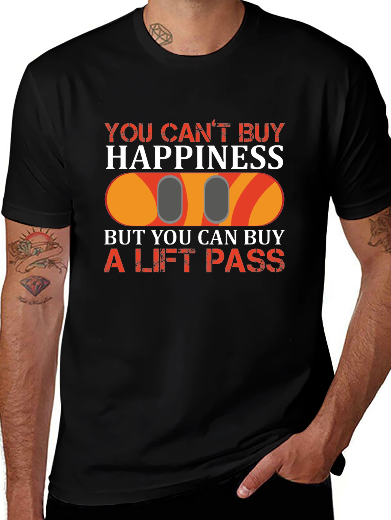 Ski Lift Pass T-Shirt: Buy Happiness!