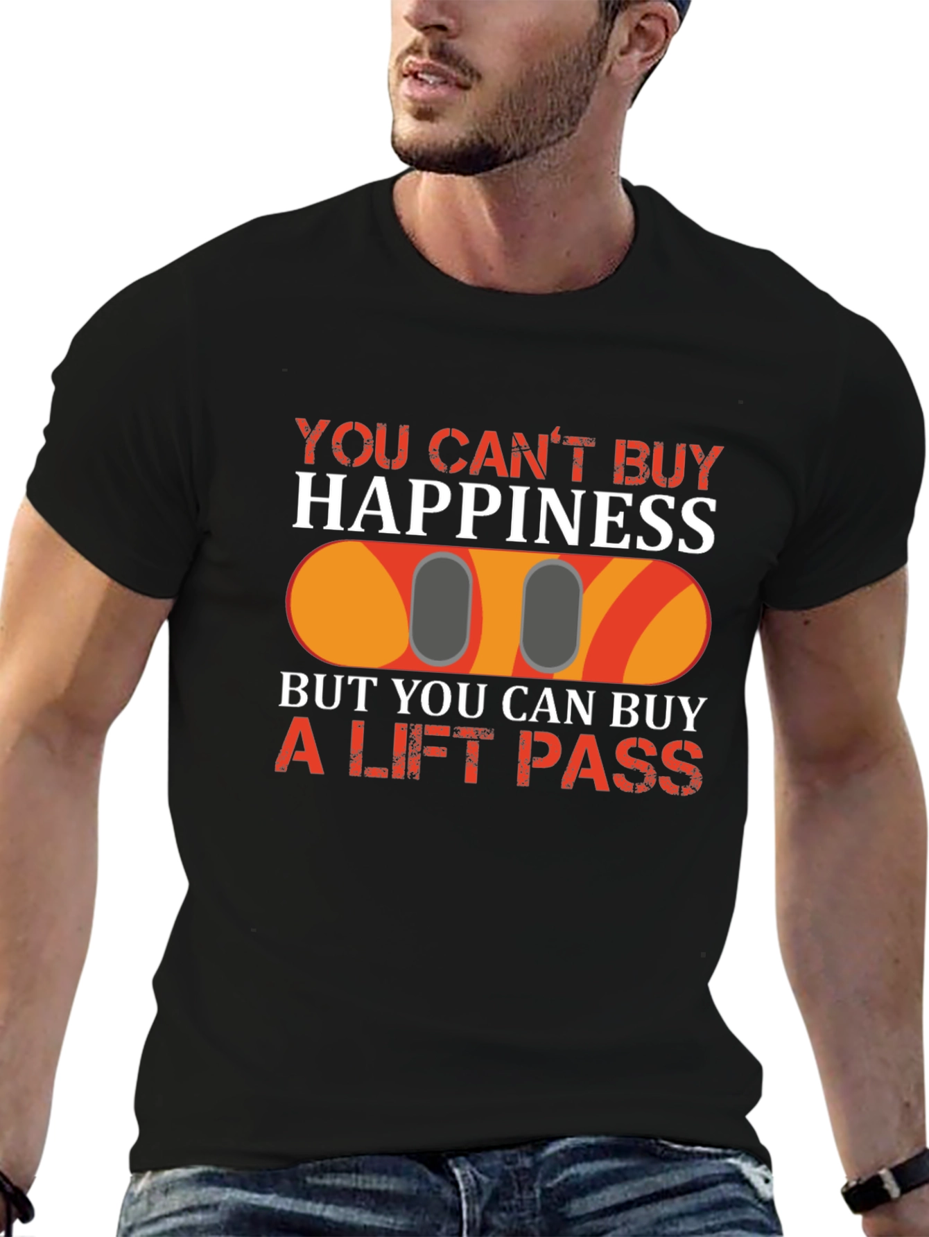 Ski Lift Pass T-Shirt: Buy Happiness!