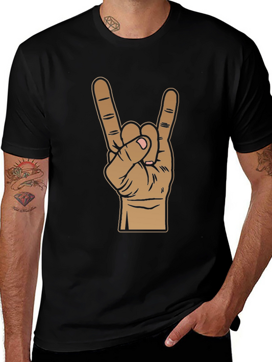 Rock On Hand Graphic T-Shirt