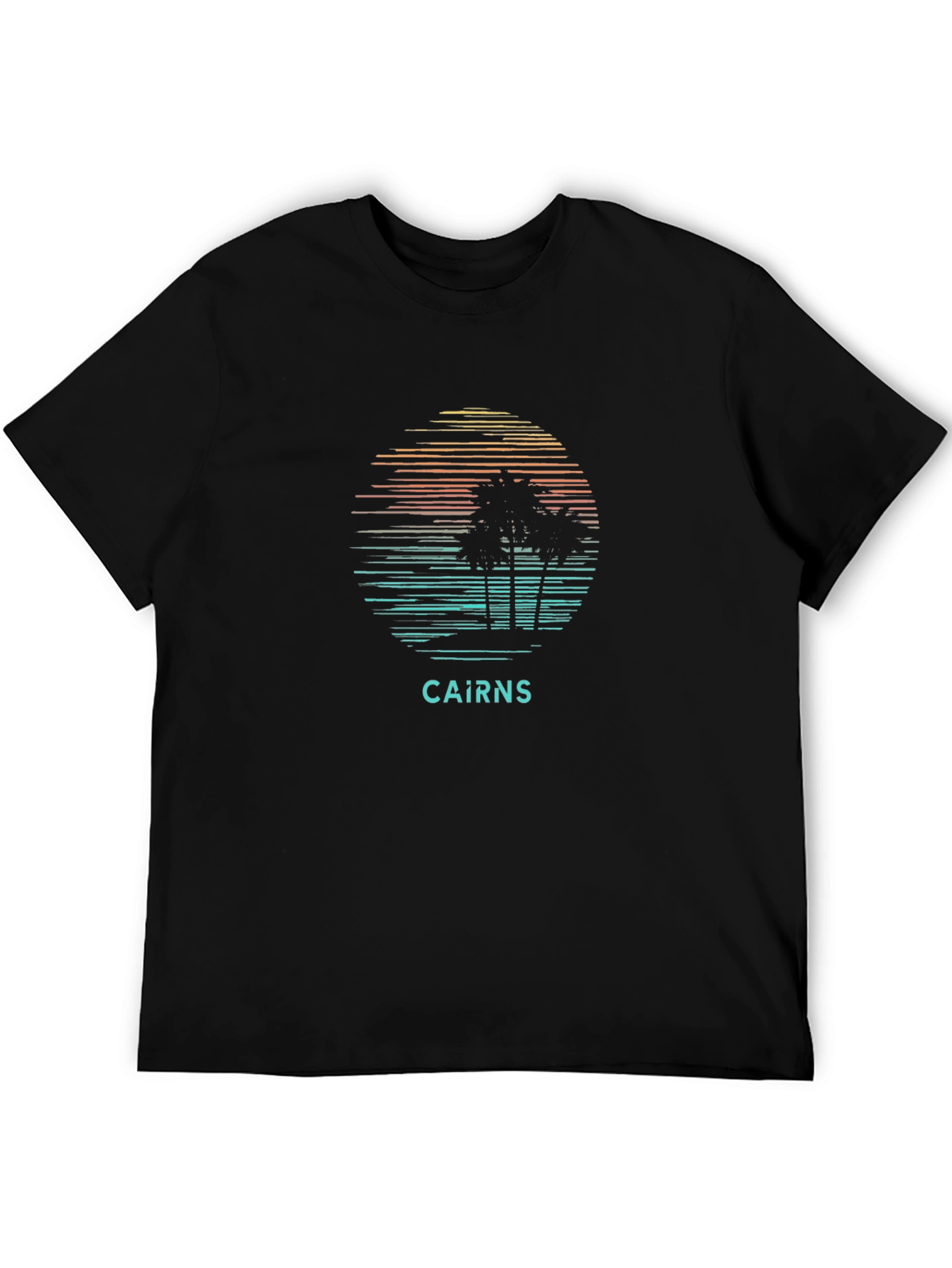 Cairns Palm Sunset Graphic Tee - Black