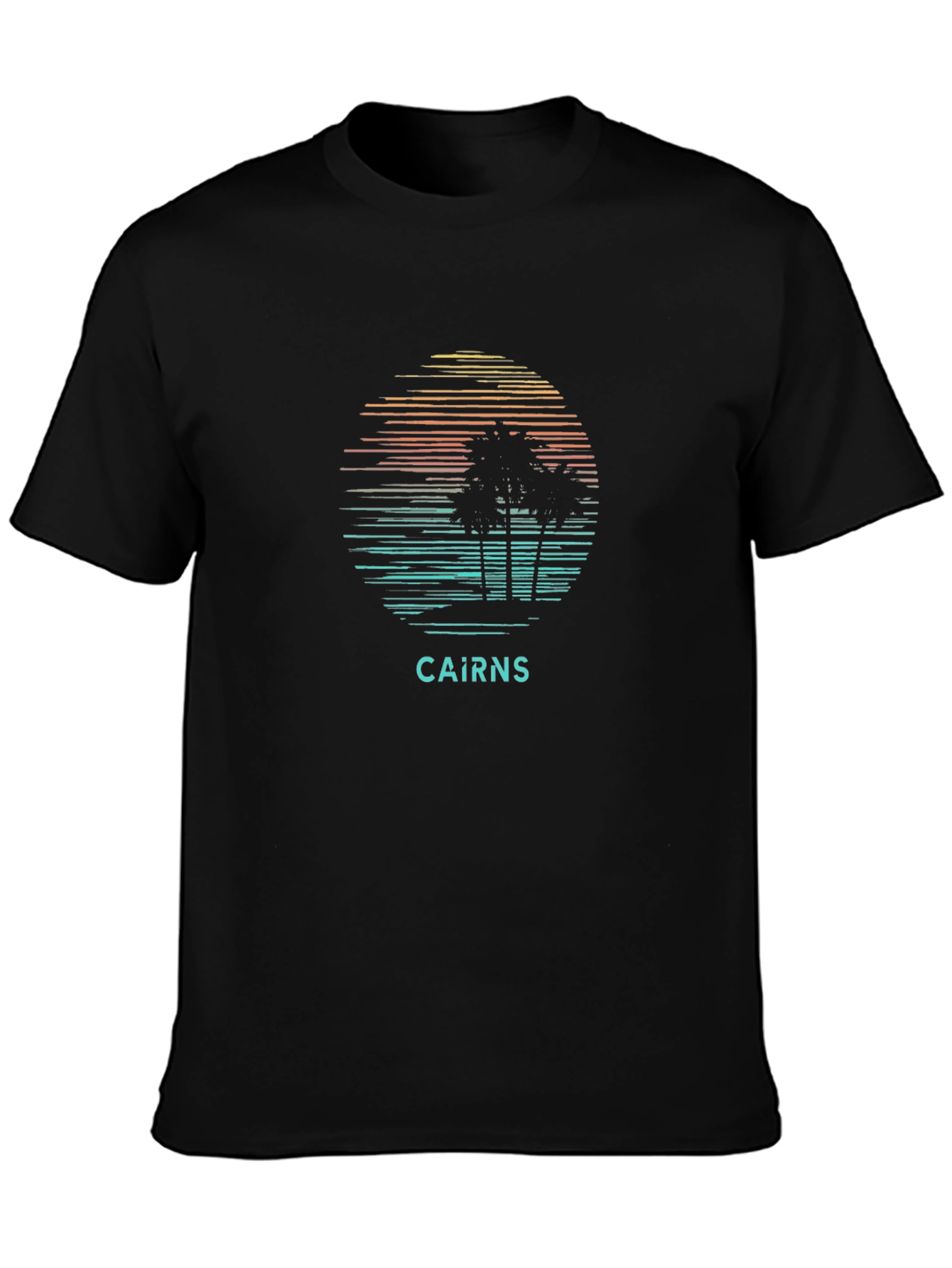 Cairns Palm Sunset Graphic Tee - Black