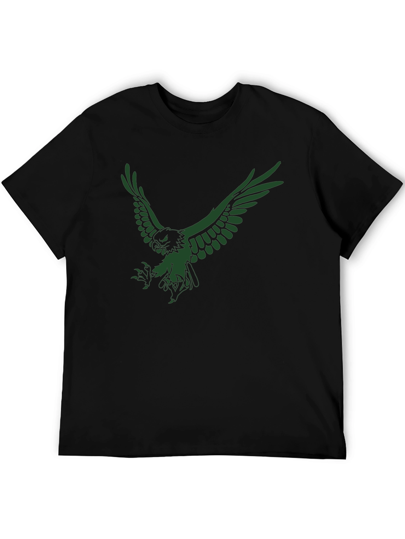 Mens Black Eagle Graphic T-Shirt