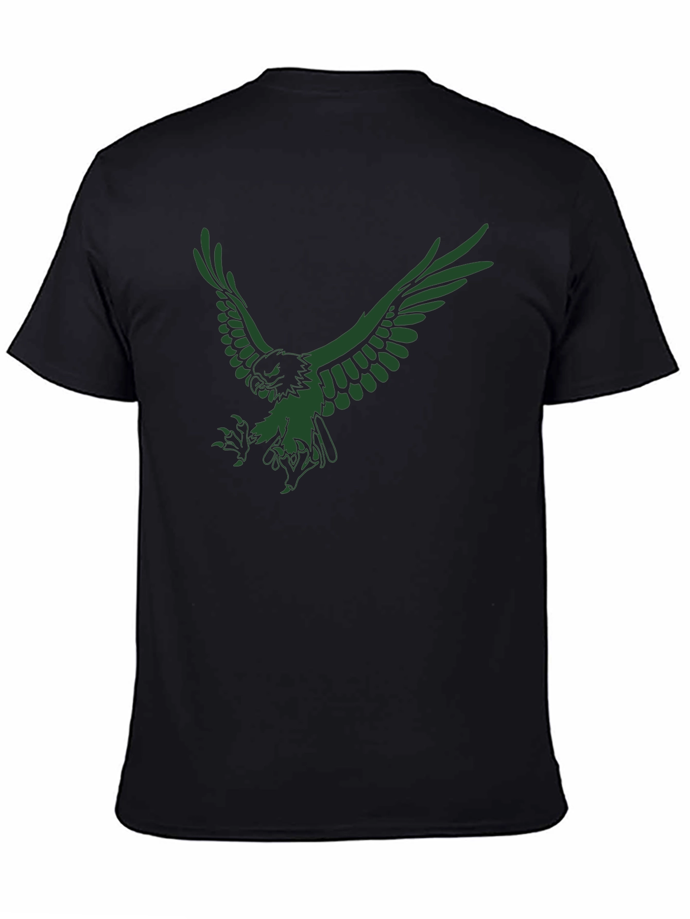 Mens Black Eagle Graphic T-Shirt
