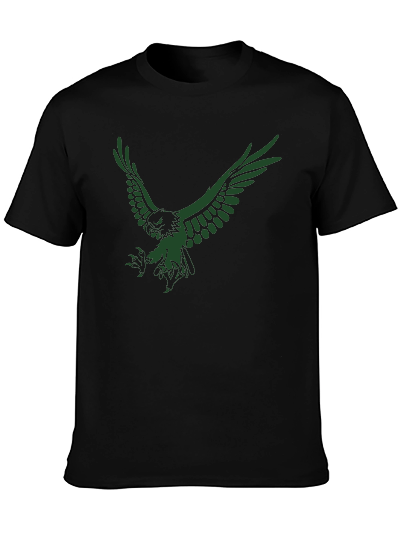 Mens Black Eagle Graphic T-Shirt
