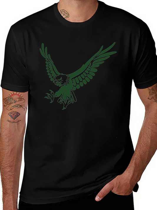 Mens Black Eagle Graphic T-Shirt