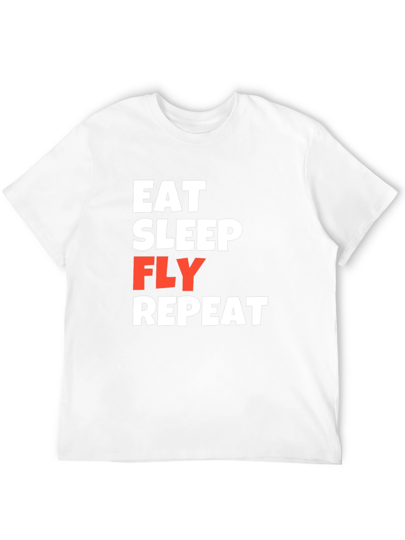 Eat Sleep Fly Repeat Black T-Shirt
