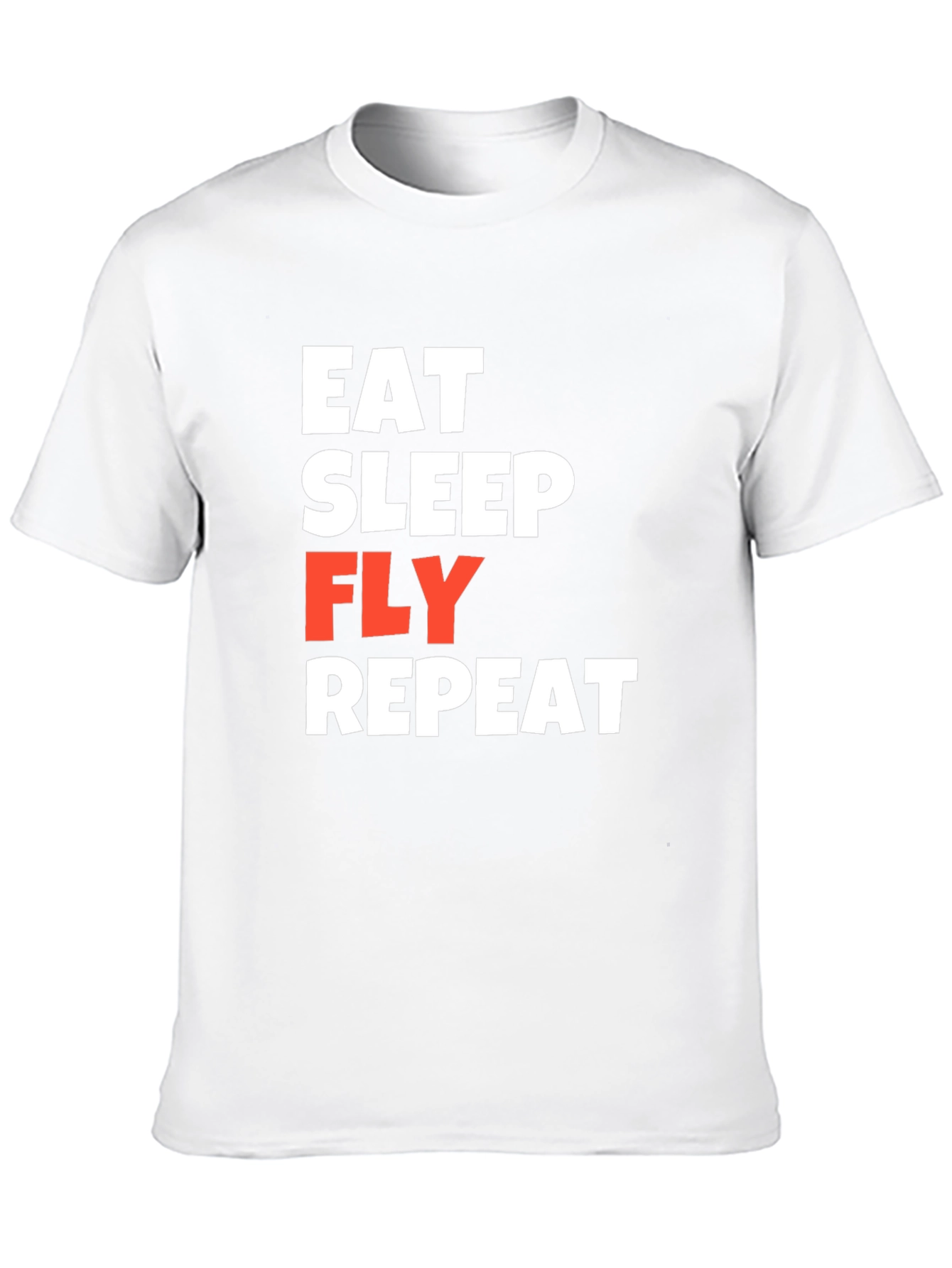 Eat Sleep Fly Repeat Black T-Shirt