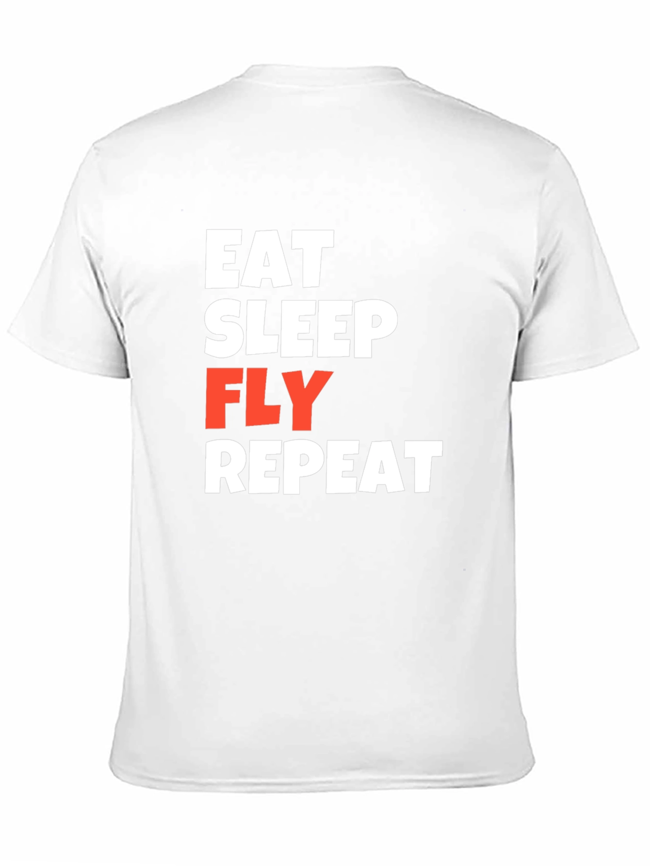 Eat Sleep Fly Repeat Black T-Shirt