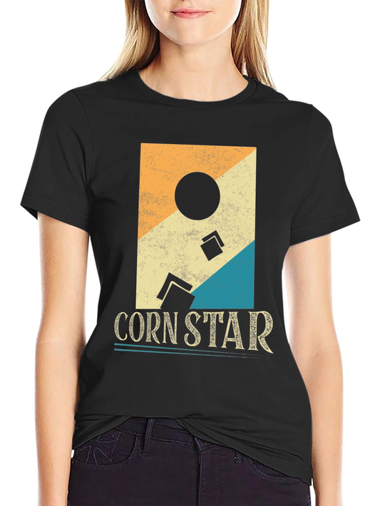 Corn Star T-Shirt Retro Cornhole Tee