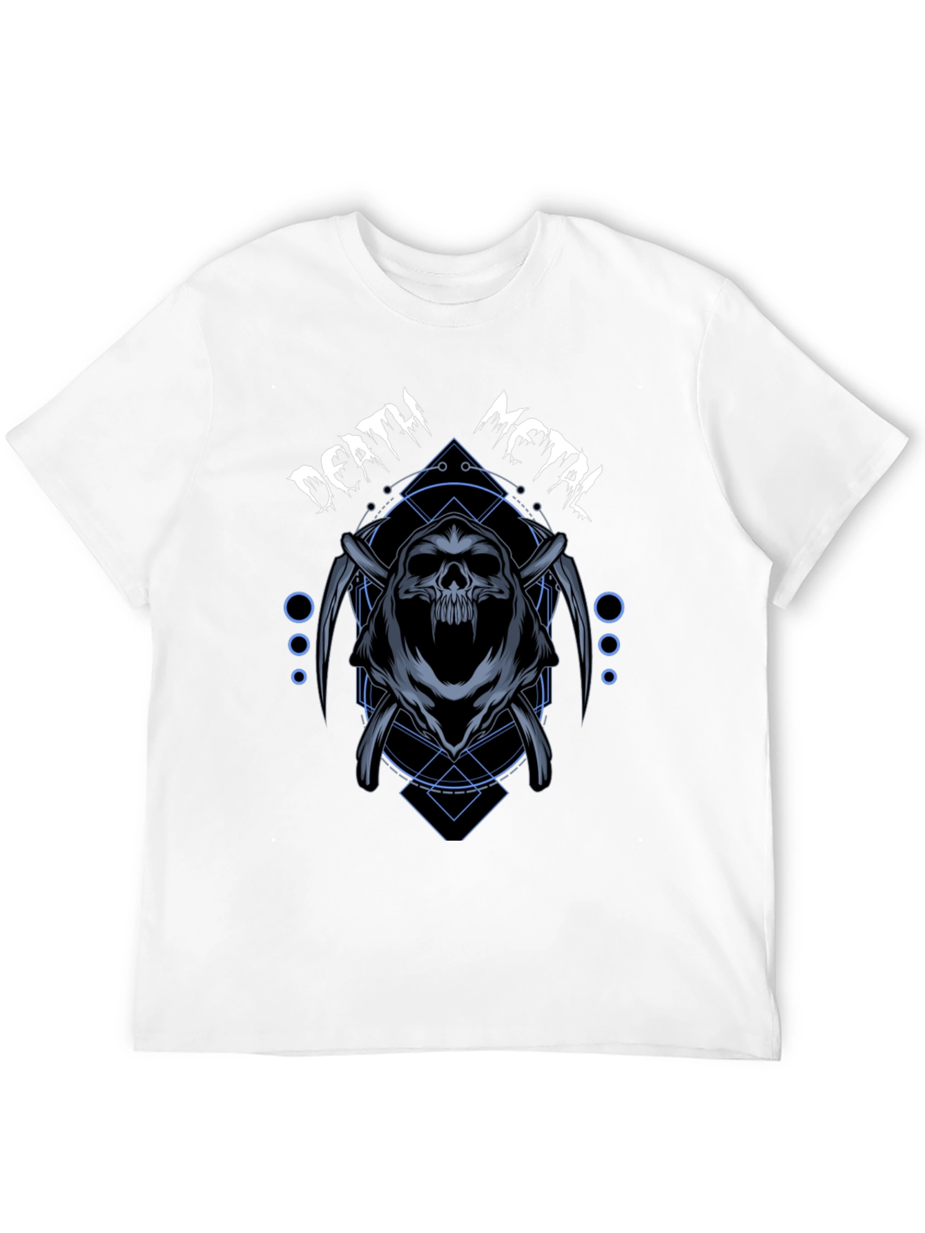 Death Metal Graphic T-Shirt - Grim Reaper Design