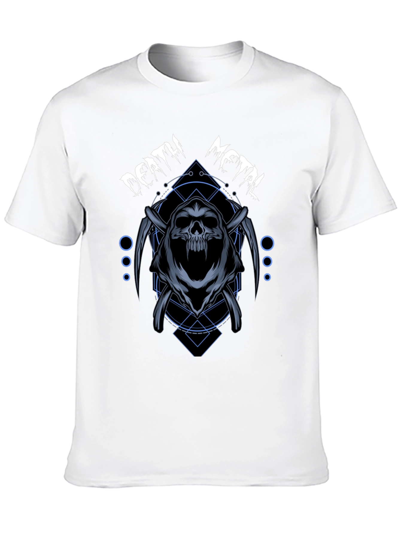Death Metal Graphic T-Shirt - Grim Reaper Design