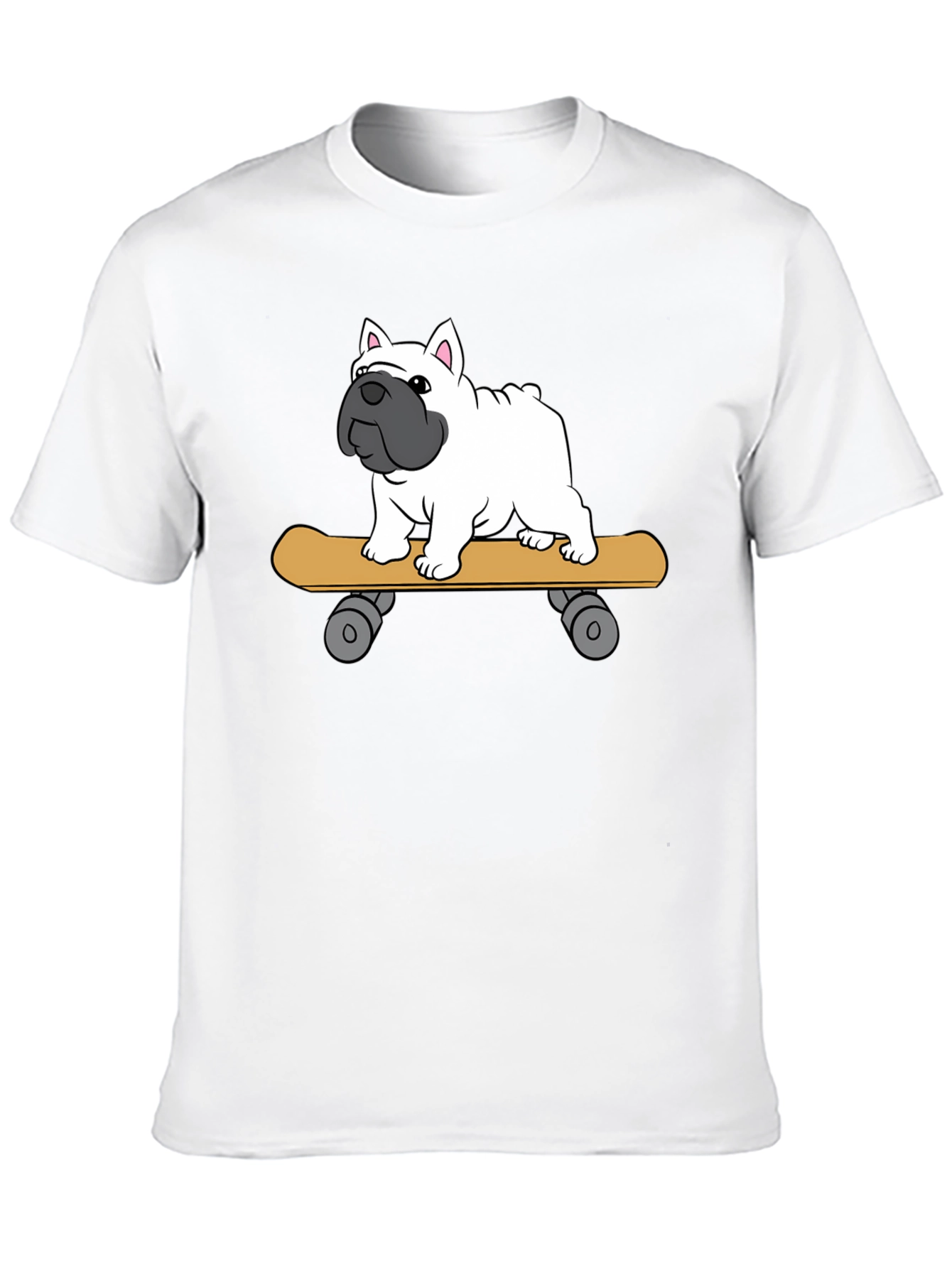 Skateboarding Bulldog T-Shirt - Cool Graphic Tee