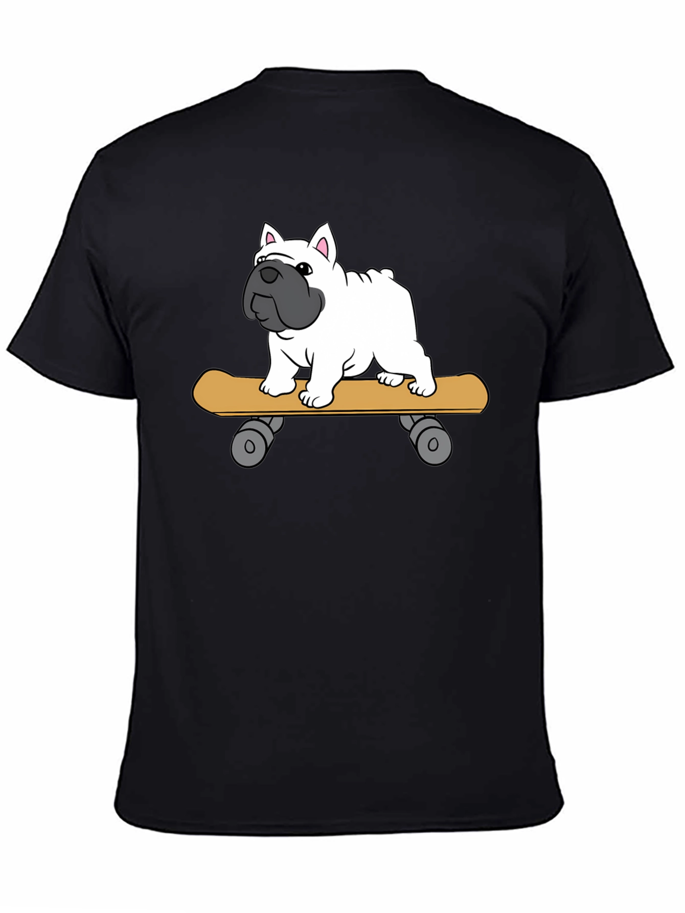 Skateboarding Bulldog T-Shirt - Cool Graphic Tee