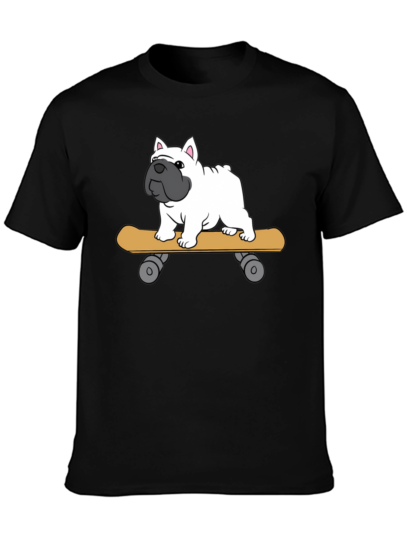 Skateboarding Bulldog T-Shirt - Cool Graphic Tee
