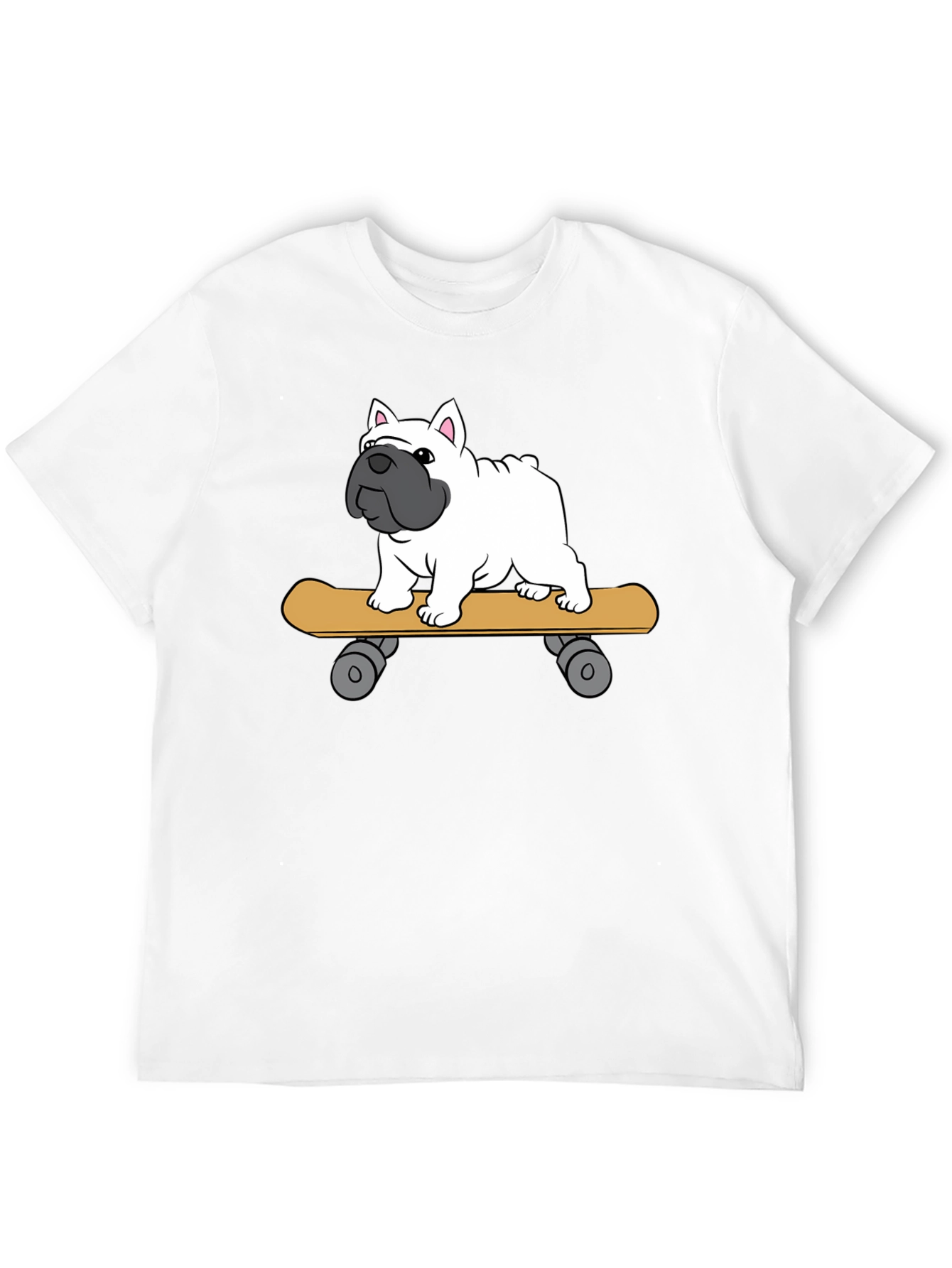 Skateboarding Bulldog T-Shirt - Cool Graphic Tee