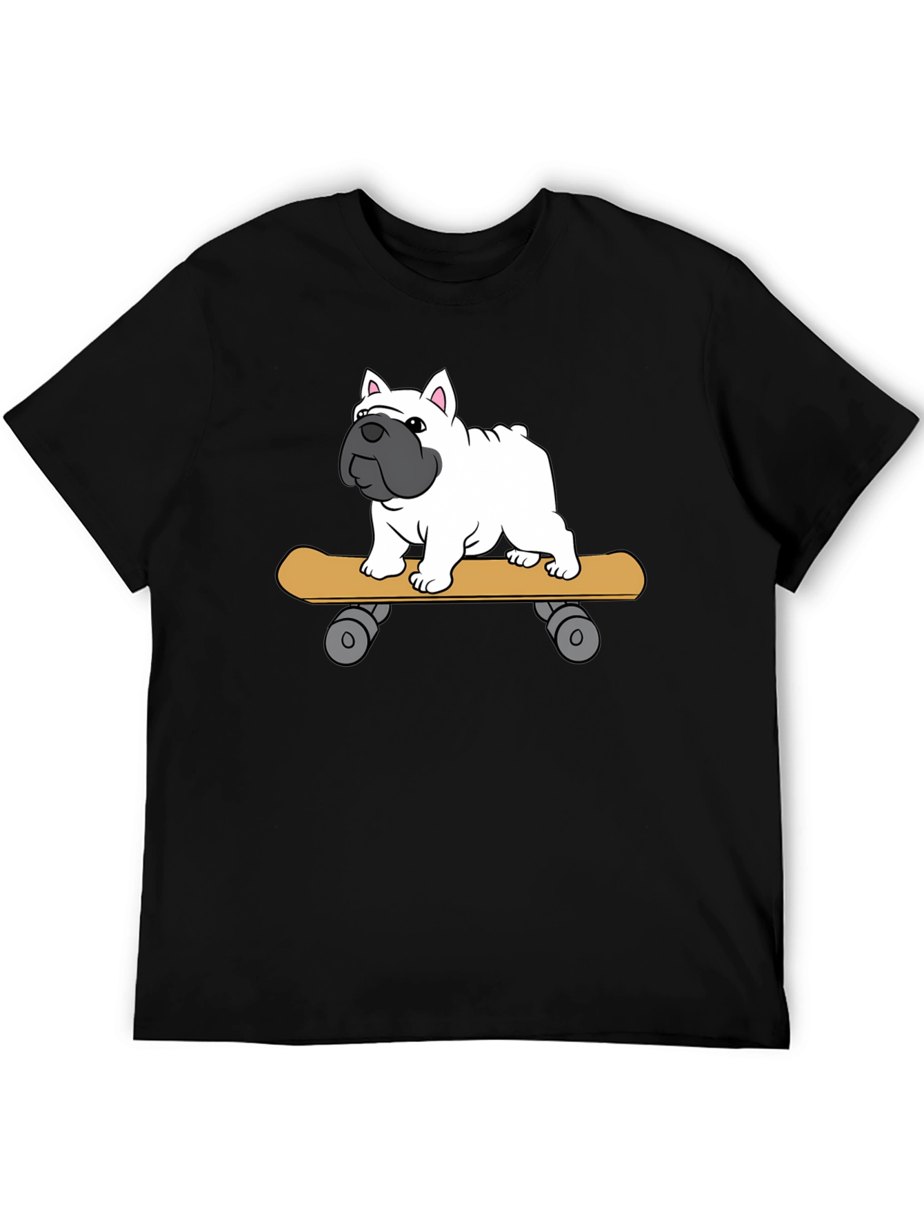 Skateboarding Bulldog T-Shirt - Cool Graphic Tee