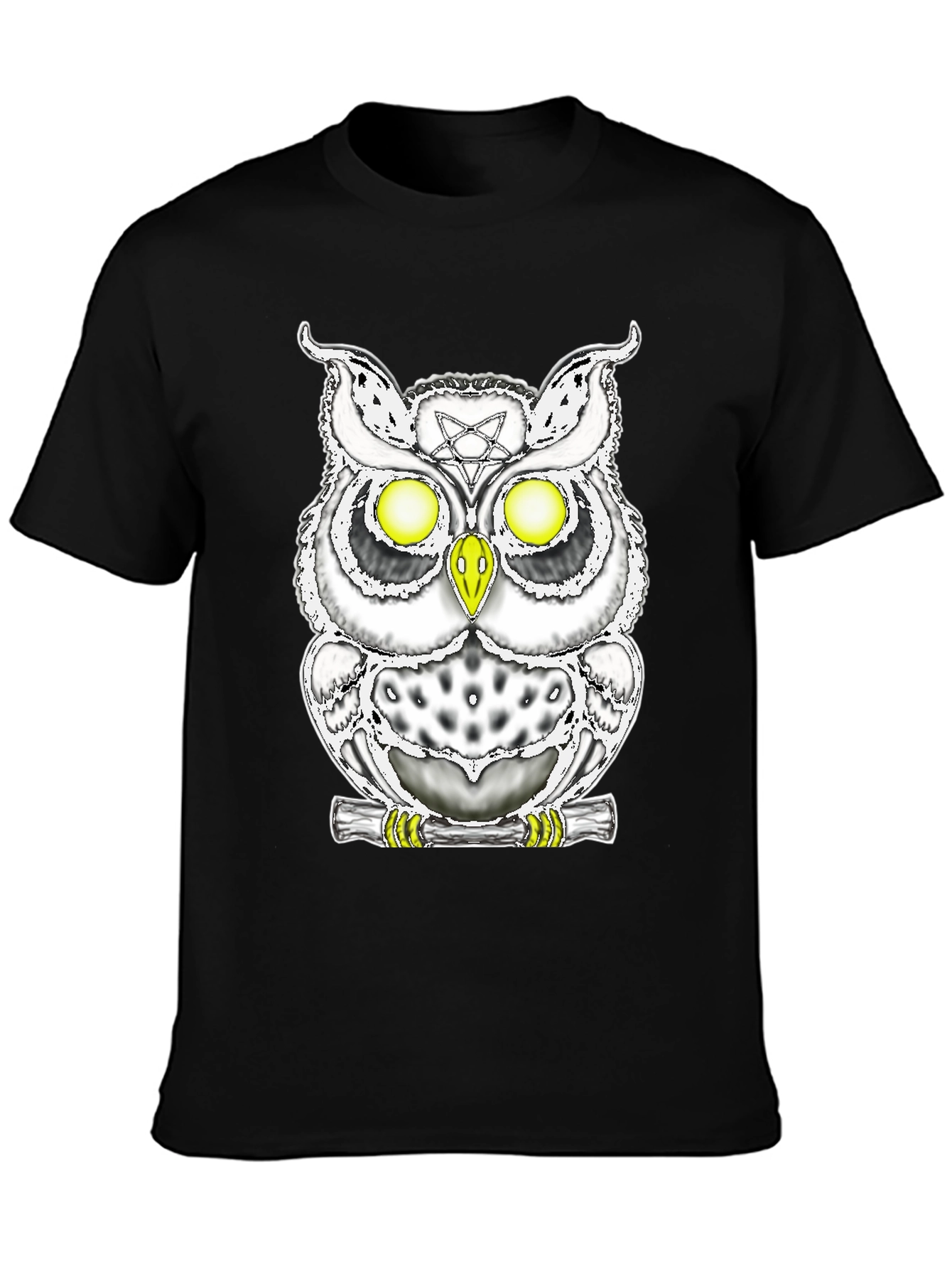 Mystic Owl Graphic Tee - Gothic Style