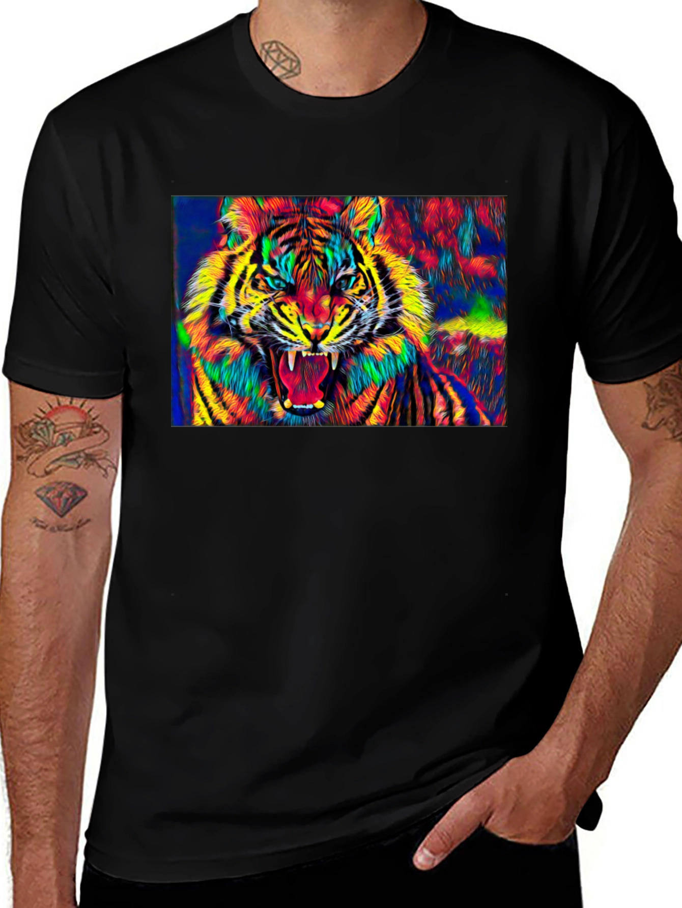 Vibrant Tiger Graphic Tee - Bold Style