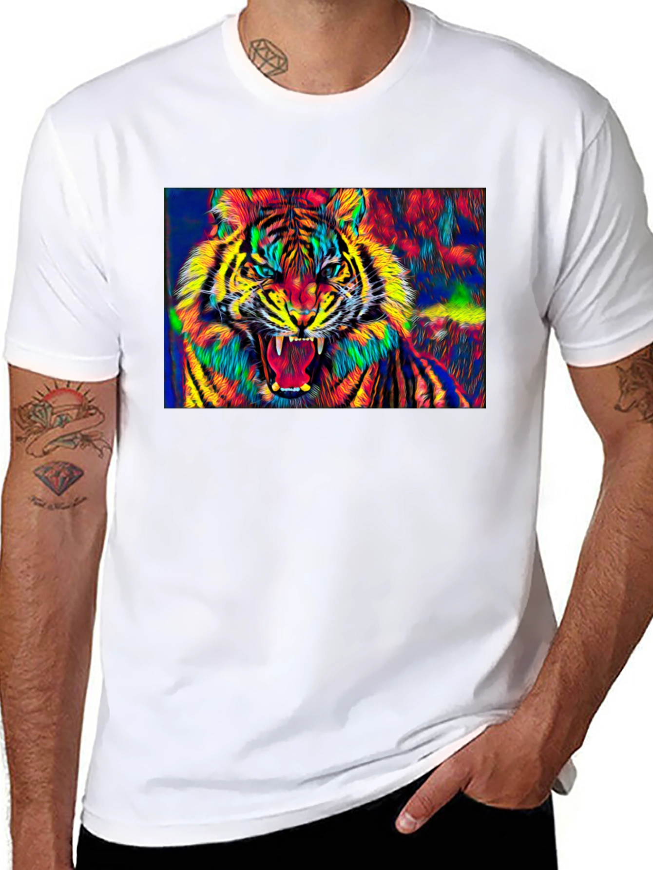 Vibrant Tiger Graphic Tee - Bold Style