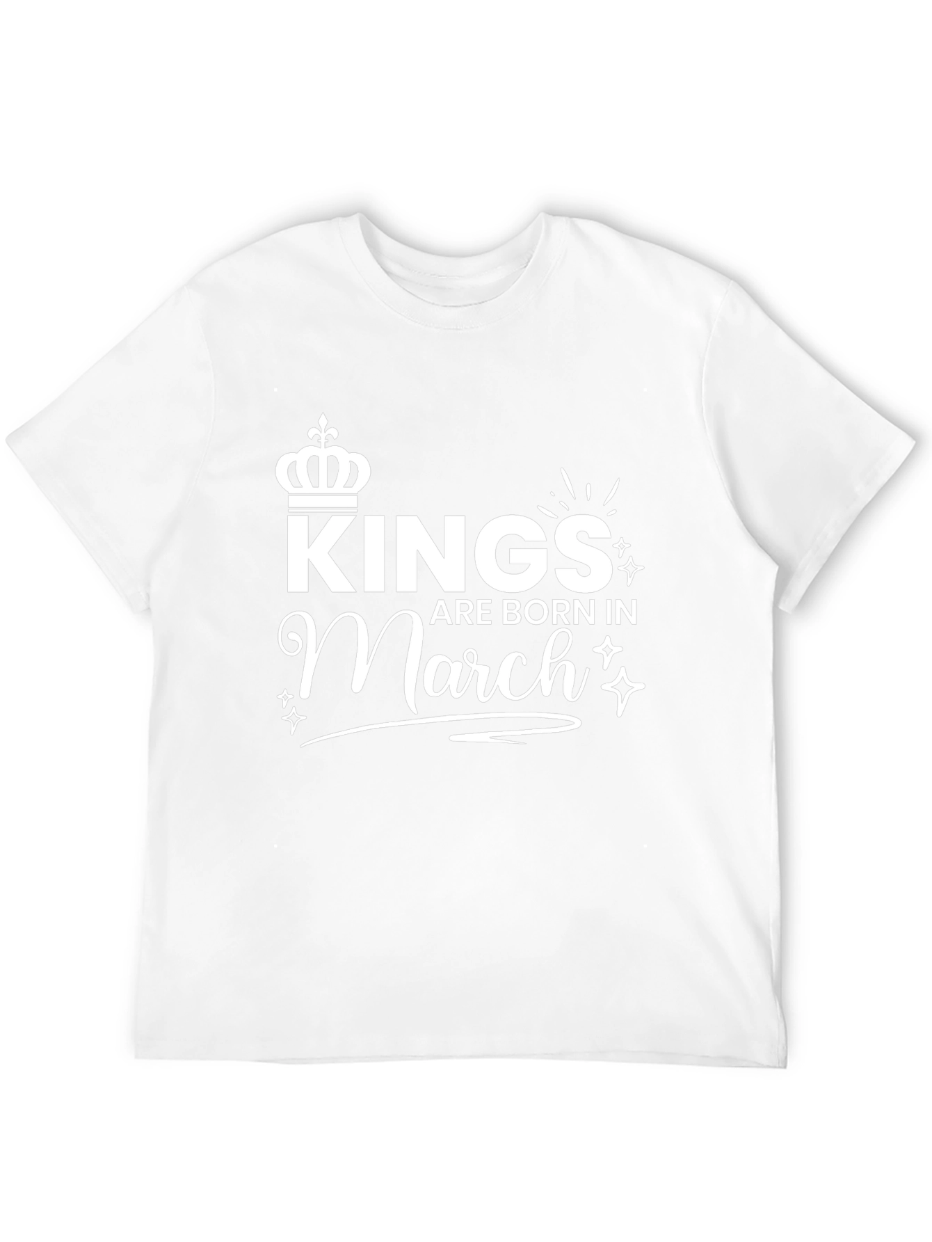 Kings are Born in March Black Graphic Tee