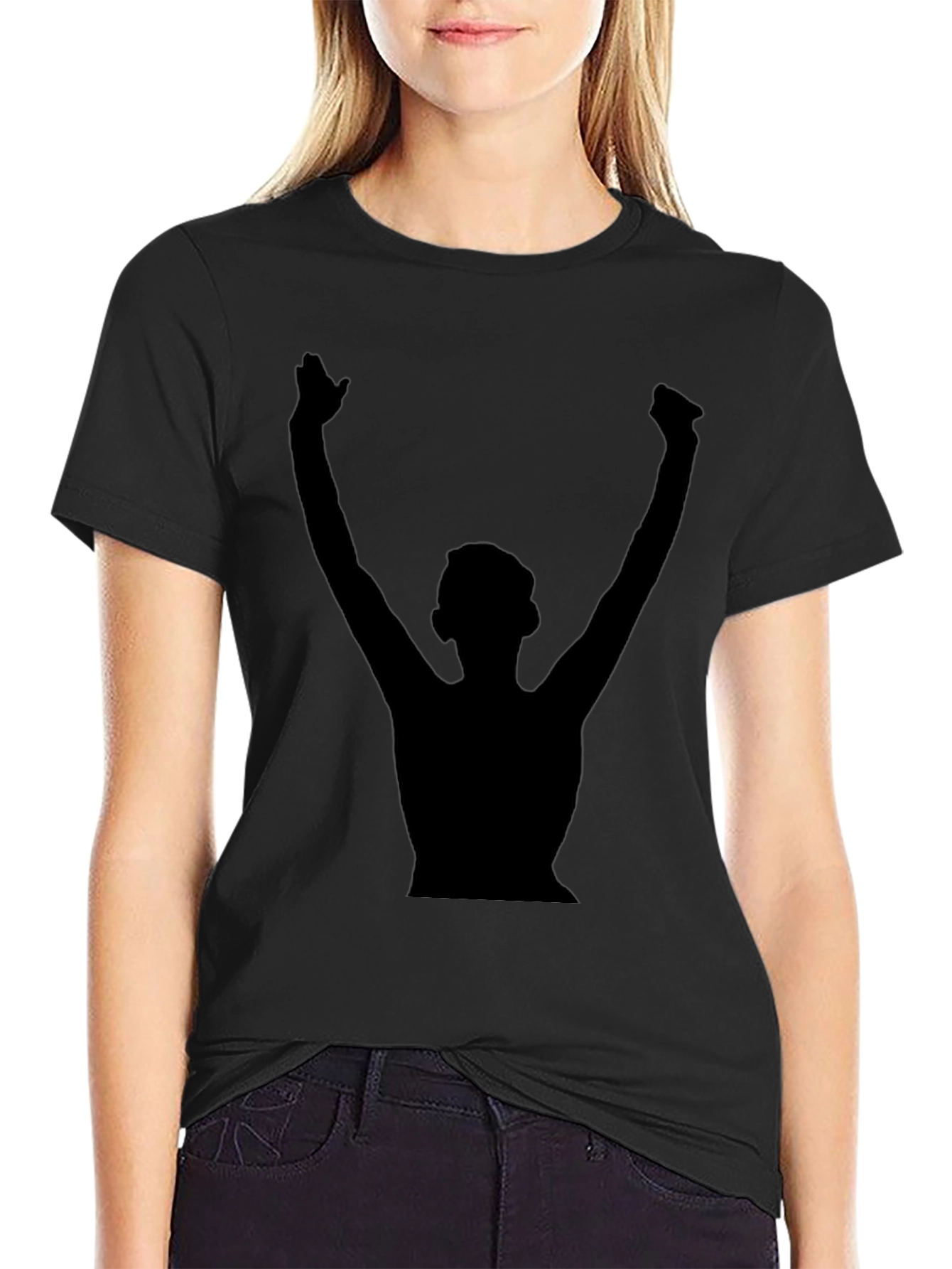 Silhouette Winner Black T-Shirt | Casual Graphic Tee