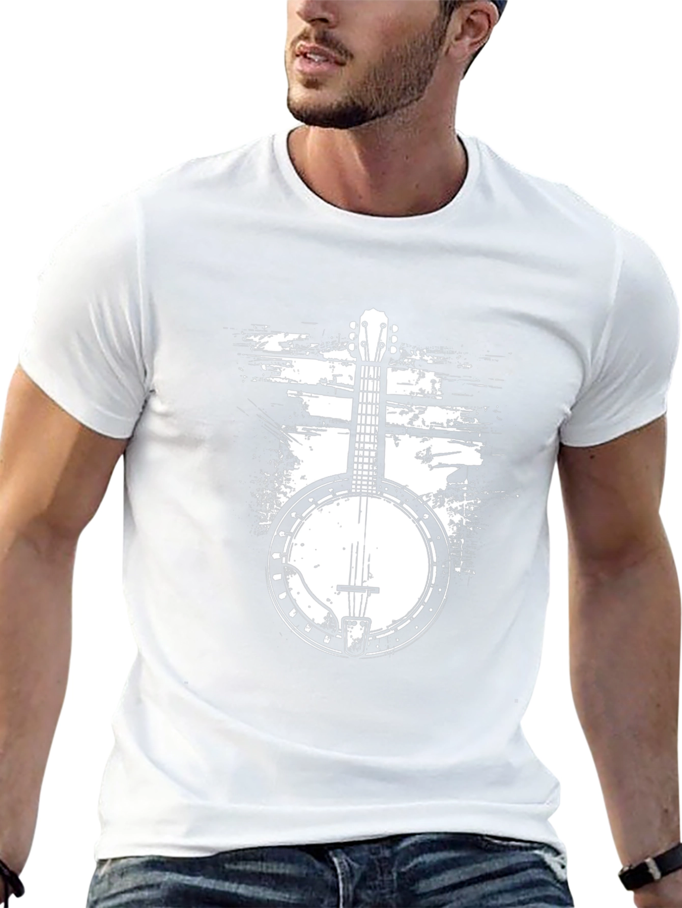 Banjo Graphic Tee - Black Music T-Shirt