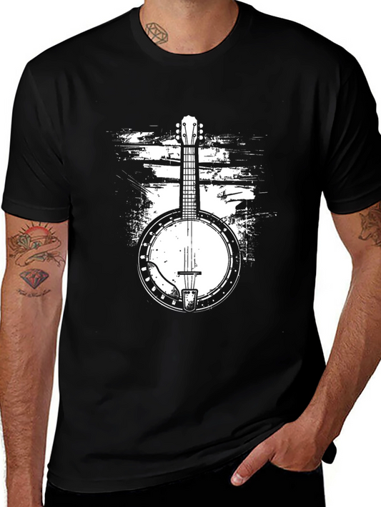 Banjo Graphic Tee - Black Music T-Shirt