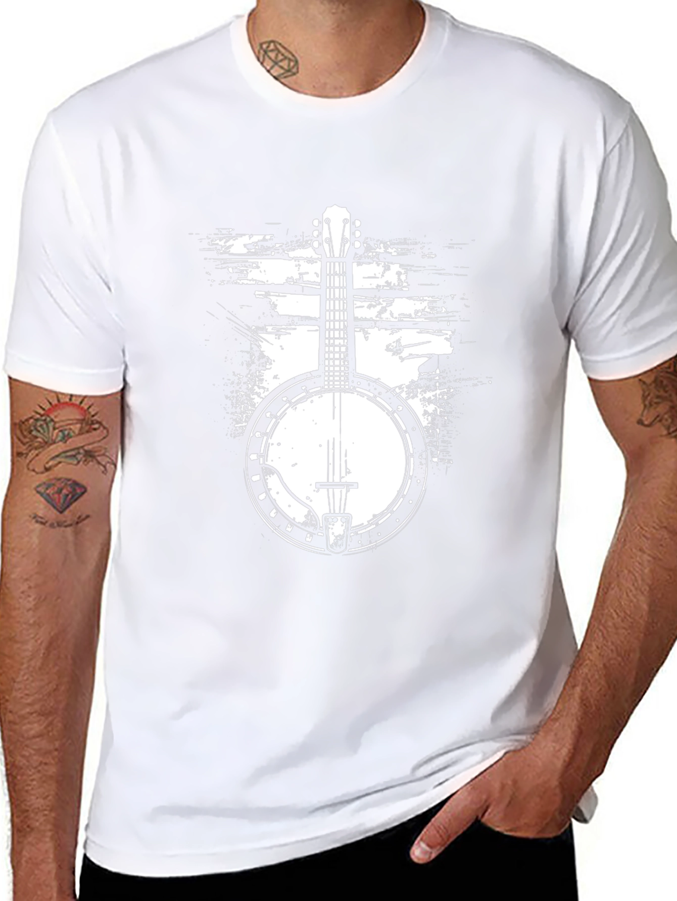 Banjo Graphic Tee - Black Music T-Shirt