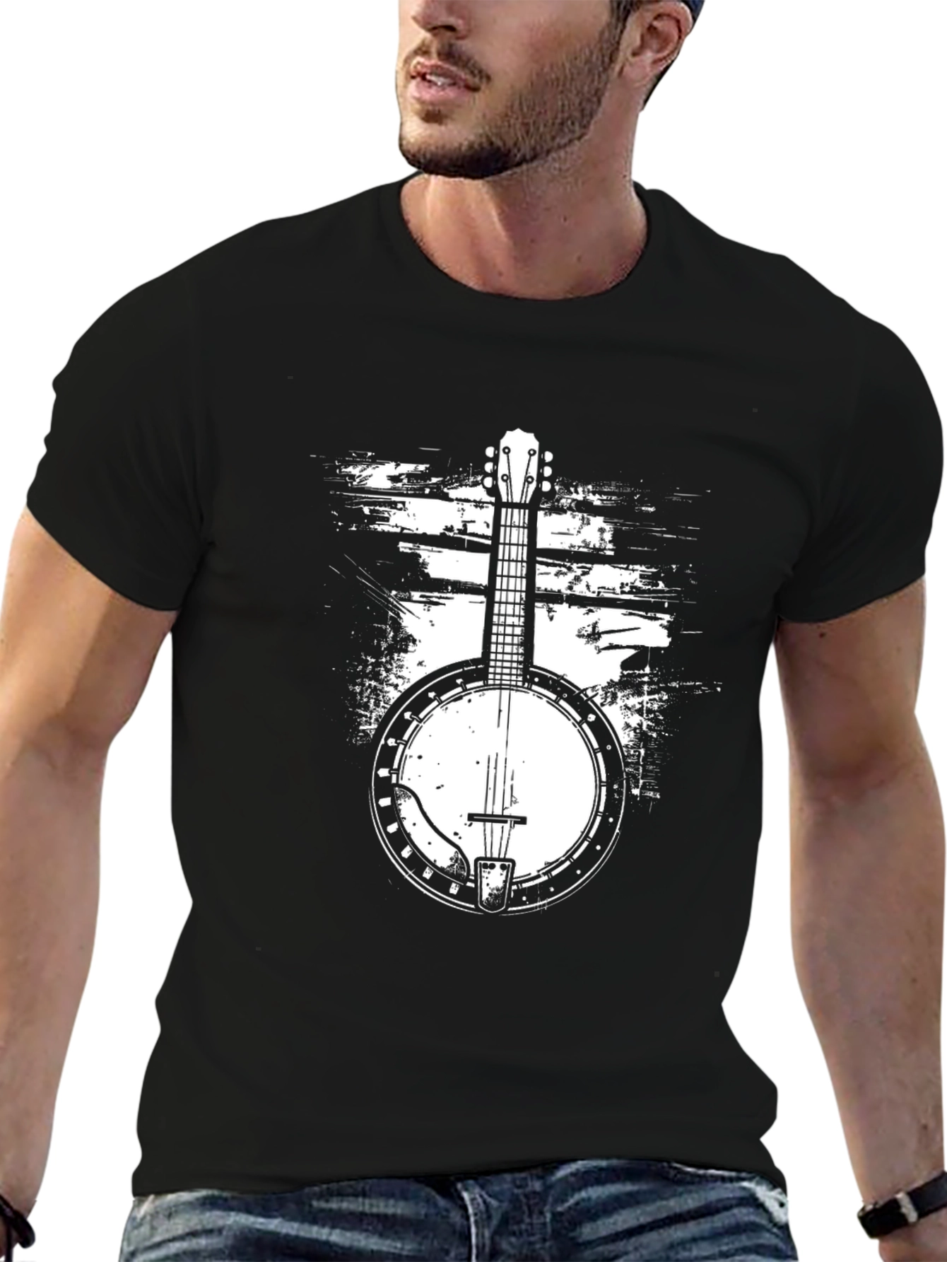 Banjo Graphic Tee - Black Music T-Shirt