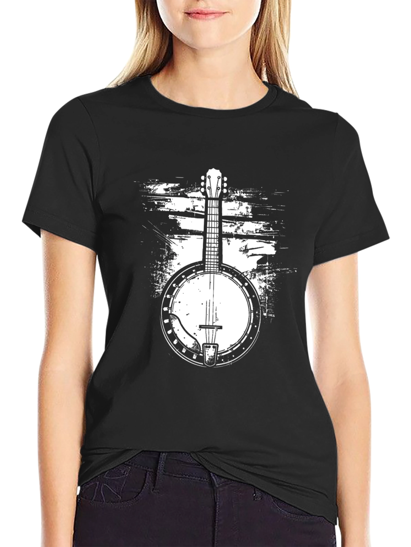 Banjo Graphic Tee - Black Music T-Shirt